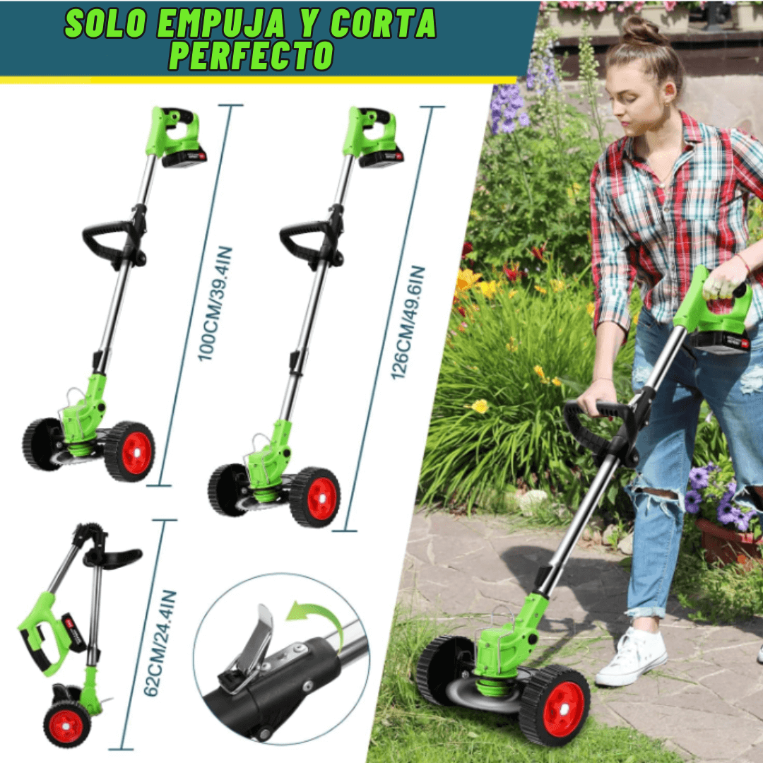 EasyTrack™ - La Primera Guadañadora Inalámbrica con Carrito Guía Hecha para Inexpertos