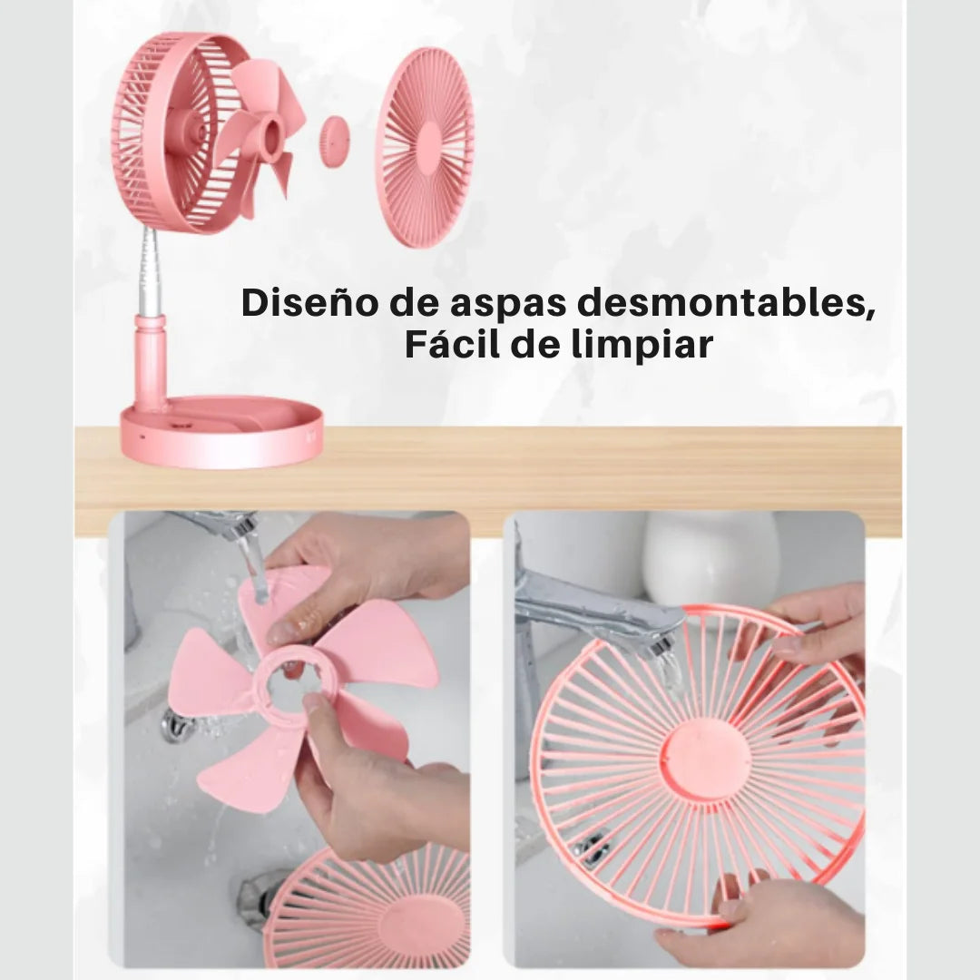 SmartCool Flex™ Ventilador Ultra silencioso, Portátil y Extendible que te Hace Olvidar las Noches Sudorosas e Incomodas