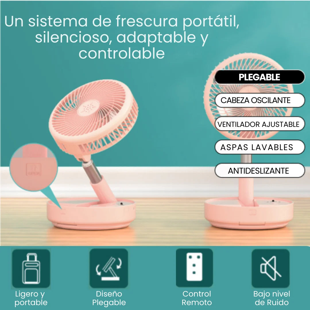 SmartCool Flex™ Ventilador Ultra silencioso, Portátil y Extendible que te Hace Olvidar las Noches Sudorosas e Incomodas