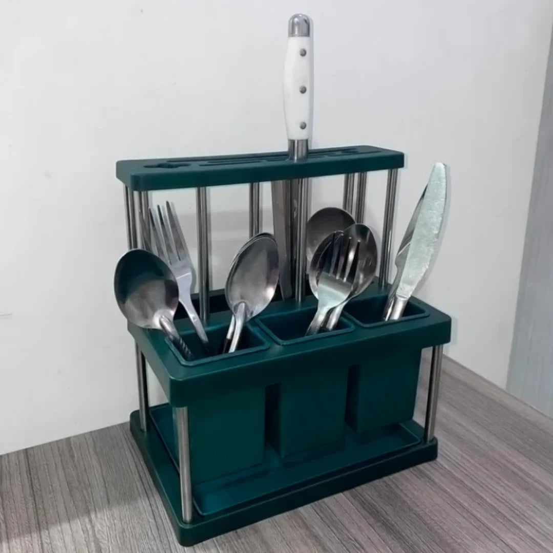 InoxDry™ - No más Cubiertos Manchados ni Cuchillos Deteriorados por el Agua Estancada.