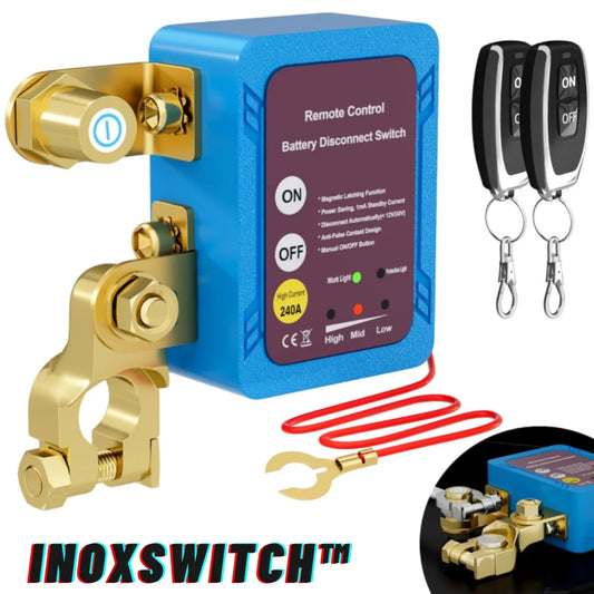 InoxSwitch™ - Sistema de Desconexión Remoto que Protege tu Vehículo de Robos y Descargas de Batería.