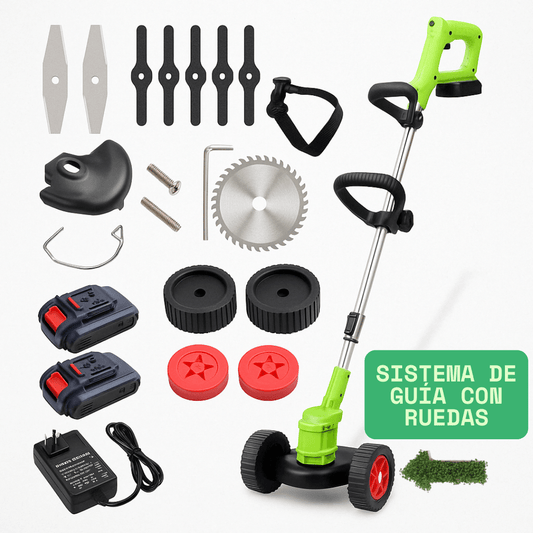 EasyTrack™ - La Primera Guadañadora Inalámbrica con Carrito Guía Hecha para Inexpertos