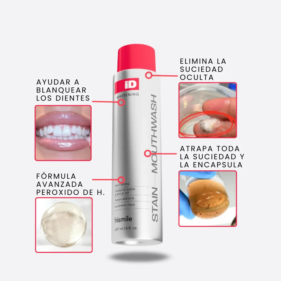Enjuague bucal blanqueador dental avanzado
